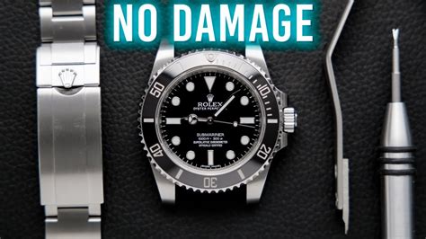 how to take a rolex watch band off|how to remove rolex.